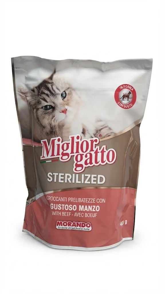 Корм сухий Morando Migliorgatto Sterilized для стерилізованих котів з яловичиною, 400 г