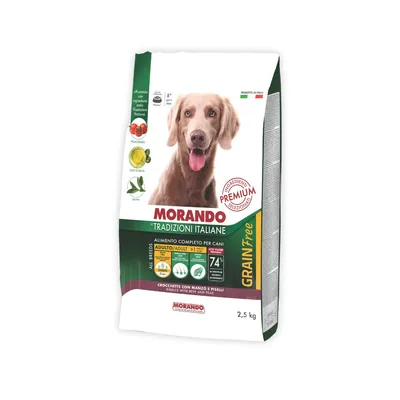 Корм сухий Morando Tradizioni Grain Free для собак середніх та великих порід з яловичиною та горохом, 2,5 кг