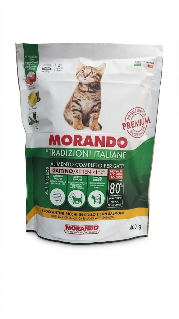 Корм сухий Morando Tradizioni Kitten для кошенят з куркою та лососем, 400 г