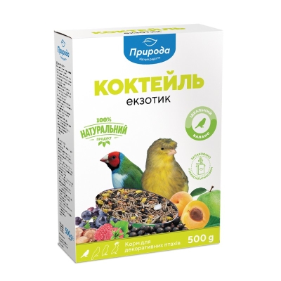 Корм для декоративных экзотических птиц Природа Коктейль Экзотик, 500 г