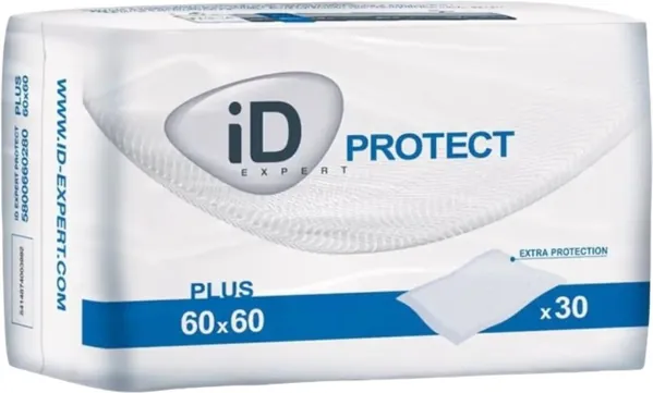 Пелюшки iD Expert Protect Plus одноразові поглинаючі, 60 см x 60 см, 30 шт