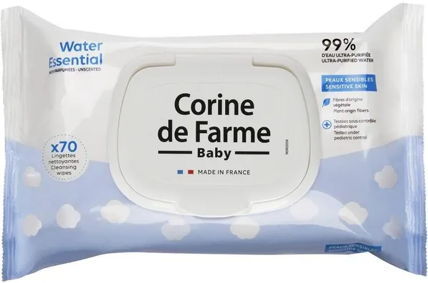 Серветки вологі Corine de Farme Essential дитячі, 70 шт