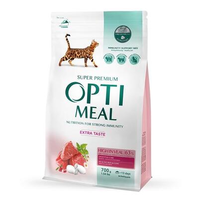 Корм сухий для котів Optimeal з високим вмістом телятини, 700 г