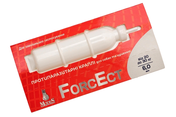 ФорсЭкт ModeS противопаразитарные капли для собак и щенков 20-30 кг, 6,0 мл, 3 пипетки