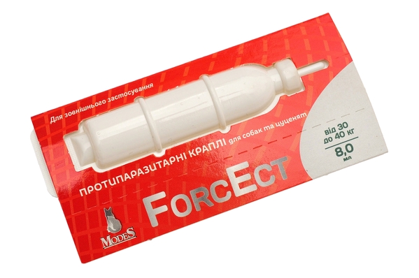 ФорсЭкт ModeS противопаразитарные капли для собак и щенков 30-40 кг, 8,0 мл, 3 пипетки