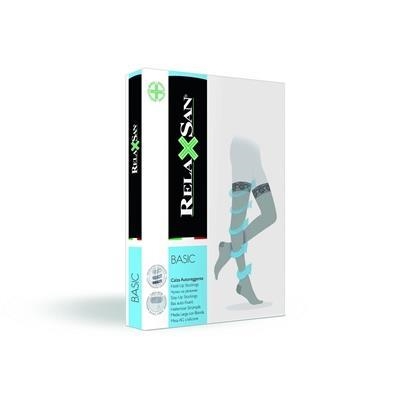 Чулки компрессионные Relaxsan Basic 770 компрессия 12-17 мм рт. ст., 70 den на резинке, цвет бежевый, размер 4