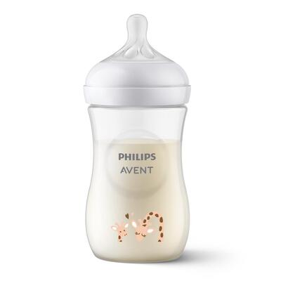 Бутылочка для кормления Philips AVENT SCY903/66 Natural, Природный поток, Жираф, 260 мл