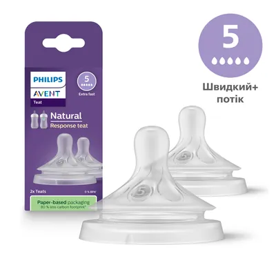 Соска силіконова Philips Avent Natural Response SCY965/02, швидкий потік+, 2 шт