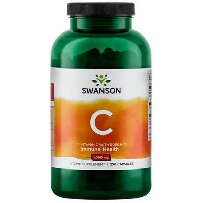 Витамин С Swanson Vitamin C 1000 мг с шиповником капсулы №250