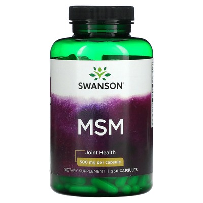 Метилсульфонилметан Swanson MSM капсулы по 500 мг №250