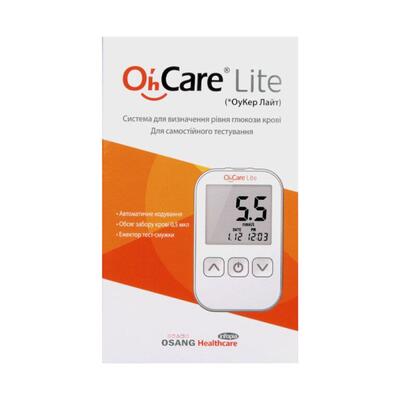 Глюкометр Oh'Care Lite + тест-полоски по 50 штук 2 упаковки, акционный набор