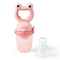 Ниблер BabyOno 1543 силиконовый для кормления Лягушонок, розовый