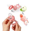 Ниблер BabyOno 1543 силиконовый для кормления Лягушонок, розовый