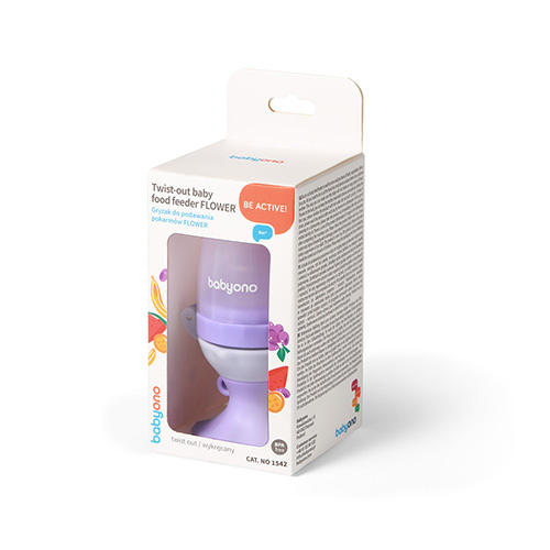 Ниблер BabyOno 1542 силиконовый для кормления Цветок, фиолетовый