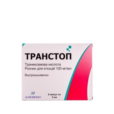 Транстоп раствор д/ин. 100 мг/мл по 5 мл №6 в амп.