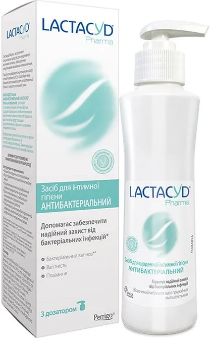 Засіб для інтимної гігієни Lactacyd Pharma Антибактеріальний, з дозатором, 250 мл
