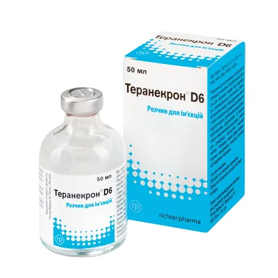 Теранекрон D6 (ДЛЯ ТВАРИН) розчин для ін'єкцій, 50 мл