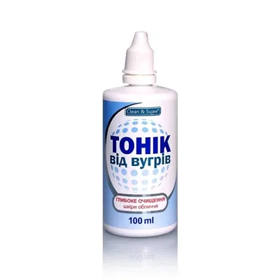 Тонік для обличчя Clean & Sujee від вугрового висипу, для проблемної шкіри, 100 мл