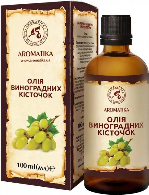 Олія рослинна Ароматика Виноградних кісточок, 100 мл