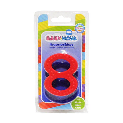 Кольцо зубное Baby-Nova 31188 рельефное твердое