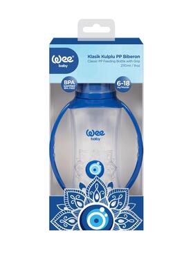 Пляшечка для годування Wee Baby Classic PP Evil Eye (261) з ручками 0-6 місяців, силіконова соска №1, 270 мл