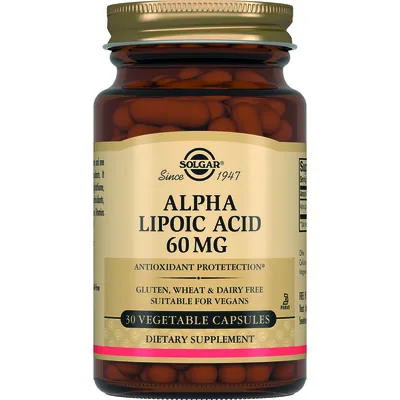 Альфа-ліпоєва кислота Solgar Alpha Lipoic Acid 60 мг вег. капсули №30