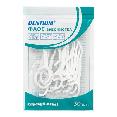 Флос-зубочистки Dentium пакет, 30 шт