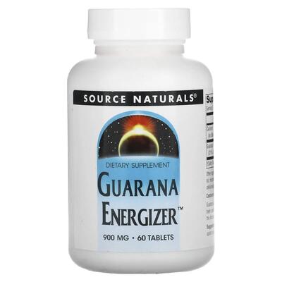 Гуарана Source Naturals Guarana Energizer 900 мг, 60 таблеток