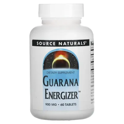 Гуарана Source Naturals Guarana Energizer 900 мг, 60 таблеток