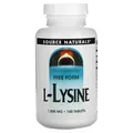 Лізин Source Naturals L-Lysine 1000 мг, 100 таблеток