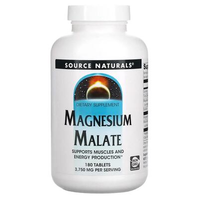 Магний малат Source Naturals Magnesium Malate, 180 таблеток