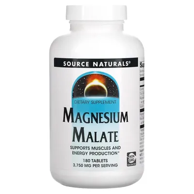Магній малат Source Naturals Magnesium Malate, 180 таблеток