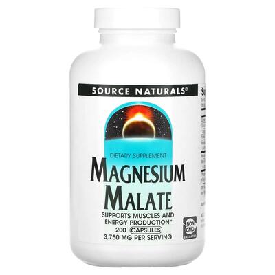 Магний малат Source Naturals Magnesium Malate, 200 капсул