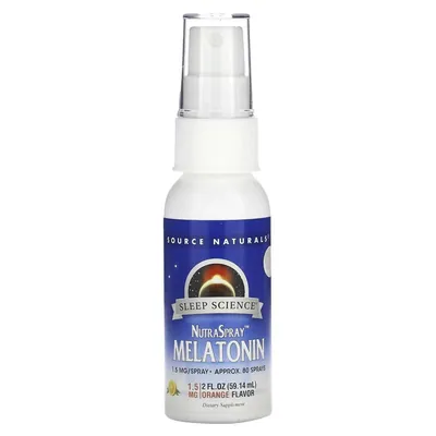 Мелатонін Source Naturals NutraSpray Melatonin спрей, смак апельсину, 59 мл