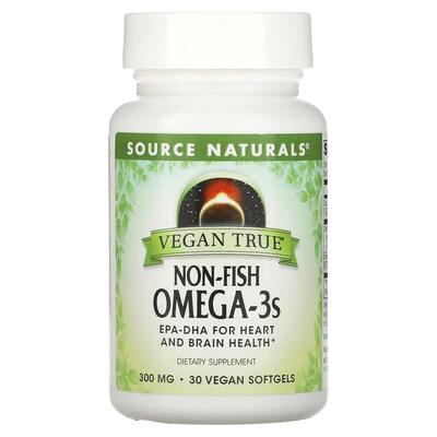 Омега-3 Source Naturals Non-Fish Omega-3 300 мг для веганов, 30 капсул