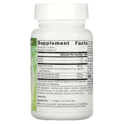 Омега-3 Source Naturals Non-Fish Omega-3 300 мг для веганов, 30 капсул