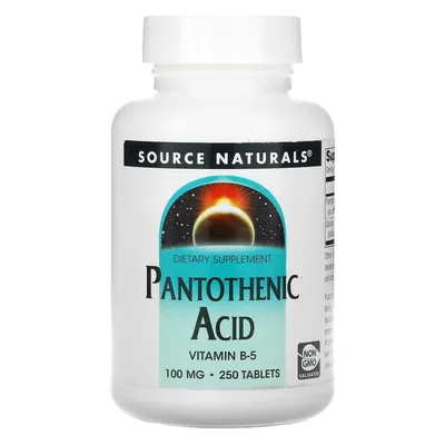 Пантотенова кислота Source Naturals Pantothenic Acid 100 мг, 250 таблеток