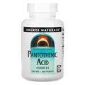 Пантотенова кислота Source Naturals Pantothenic Acid 100 мг, 250 таблеток
