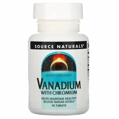 Ванадій та хром Source Naturals Vanadium with Chromium, 90 таблеток