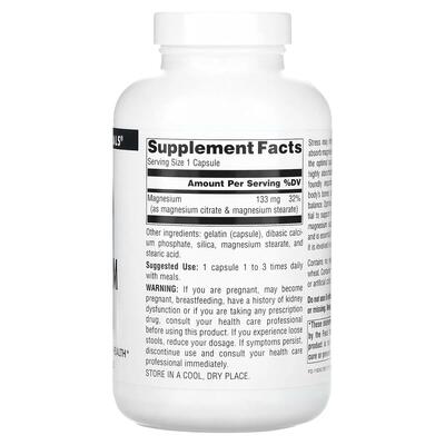 Магния цитрат Source Naturals Magnesium Citrate 133 мг, 180 капсул