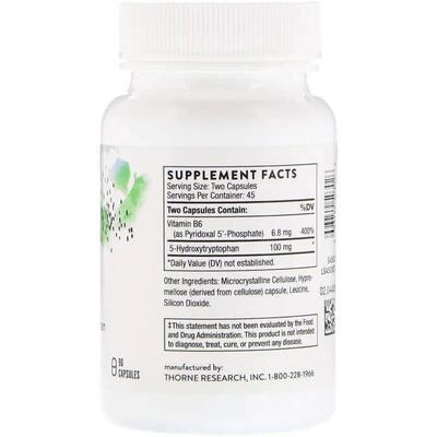 5-НТР Thorne Research 5-Hydroxytryptophan, 90 капсул