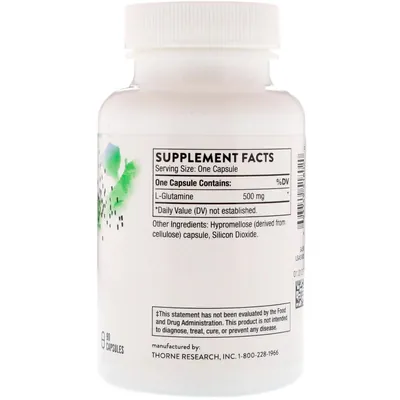 L- глютамін Thorne Research L-Glutamine, 90 капсул