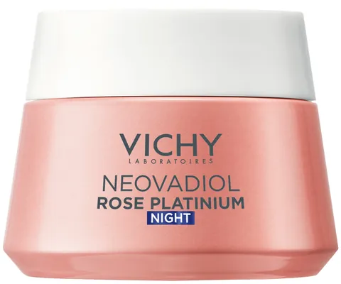 Крем для обличчя Vichy Neovadiol Rose Platinium нічний відновлюючий для повернення пружності зрілій і тьмяній шкірі, 50 мл