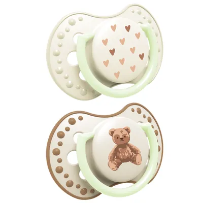 Пустушка силіконова Lovi Teddy Love динамічна 22/935, 0-6 місяців, 2 шт