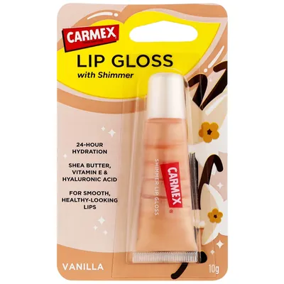 Блиск для губ Carmex Lip Gloss з шимером зі смаком ванілі, 10 г