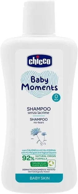 Шампунь дитячий Chicco Baby Moments Без сліз з екстрактом календули (10584.00), 200 мл