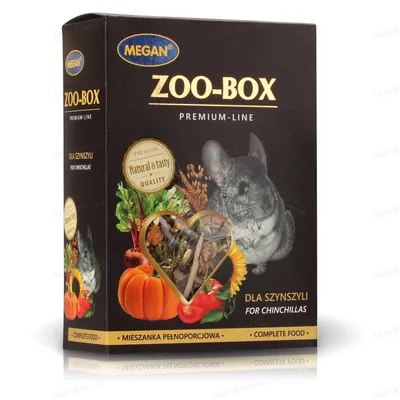 Корм Megan ZOO-BOX Premium Line для шиншил, 500 г коробка