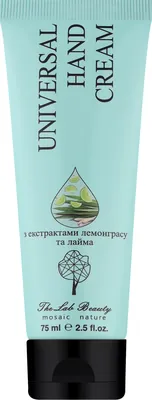 Крем для рук The Lab Beauty універсальний з екстрактами лемонграсу та лайму, 75 мл