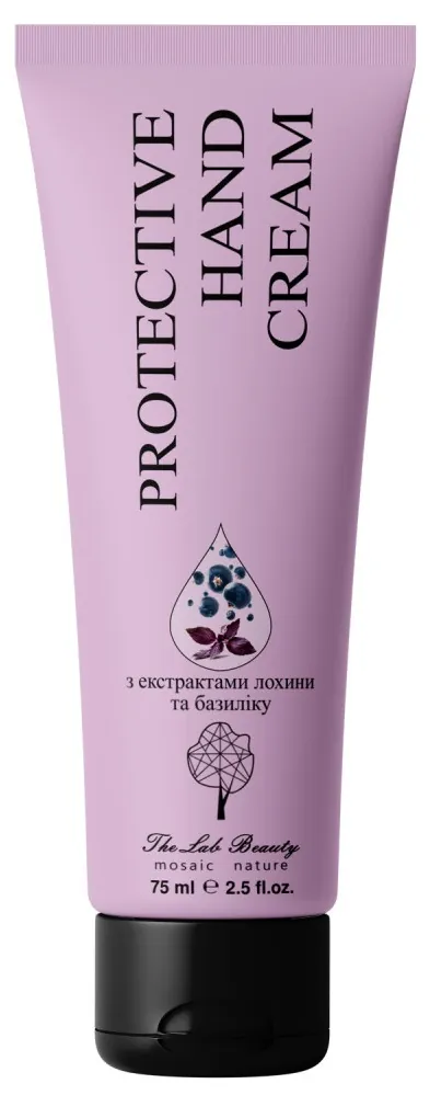 Крем для рук The Lab Beauty захисний з екстрактами лохини та базиліку, 75 мл