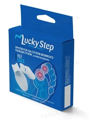 Протектор на кісточку Lucky Step LS22 на великий палець стопи, з перегородкою, розмір 1